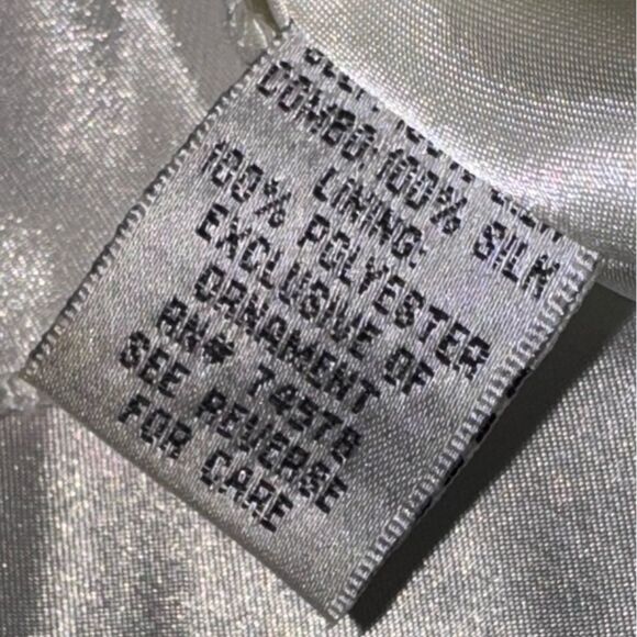 women’s CACHE colorful floral v neck halter fit & flare SILK maxi gown size 6 - Picture 8 of 8